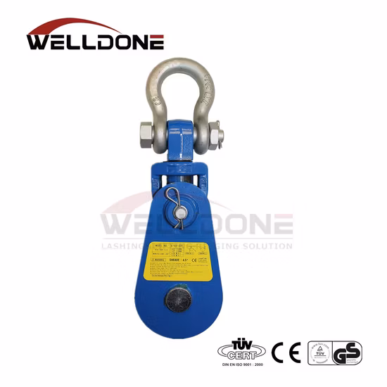 H419 Light Type Champion Snatch Block Single Sheave with Shackle Lifting Tackle