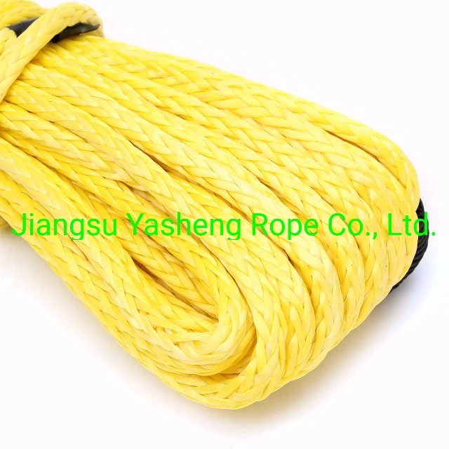 12-Strand Synthetic UHMWPE Towing Winch Rope Recovery Strap