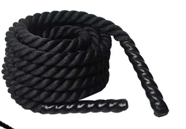 PRO Battle Ropes with Anchor Strap Kit; Upgraded Durable Protective Sleeve; 100% Poly Dacron Heavy Battle Rope for Strength Training, Card