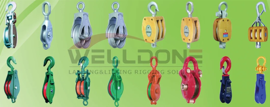 H418 Light Type Champion Snatch Block Single Sheave with Hook Swivel Hook Block Cable Pulley Block